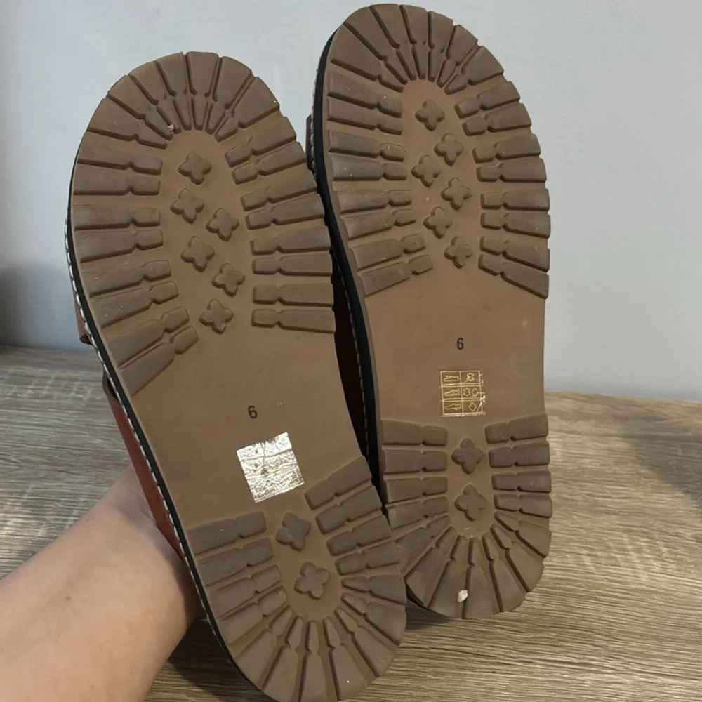 Madewell The Dayna Lugsole Slide Sandal in Leather 6 - Picture 8 of 14